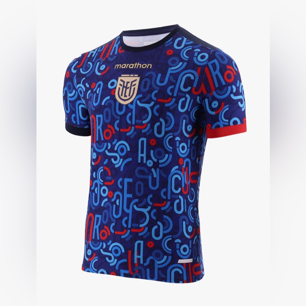 Marathon Authentic Ecuador Team Soccer Pre Match Training 2024 Jersey Men’s Sz M - Picture 2 of 6